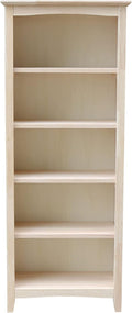 Solid Wood Shaker Bookcase - 60' H