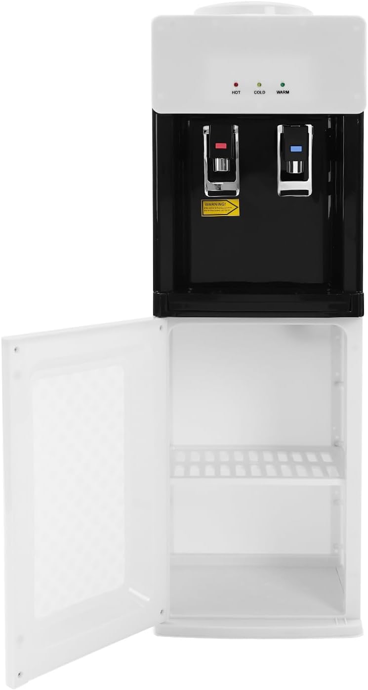 Standing Hot & Cold Water Cooler Dispenser, 5Gal Top Loading Electric Heater/Cooler with Child Lock for Home, Office, Gym, Kitchen