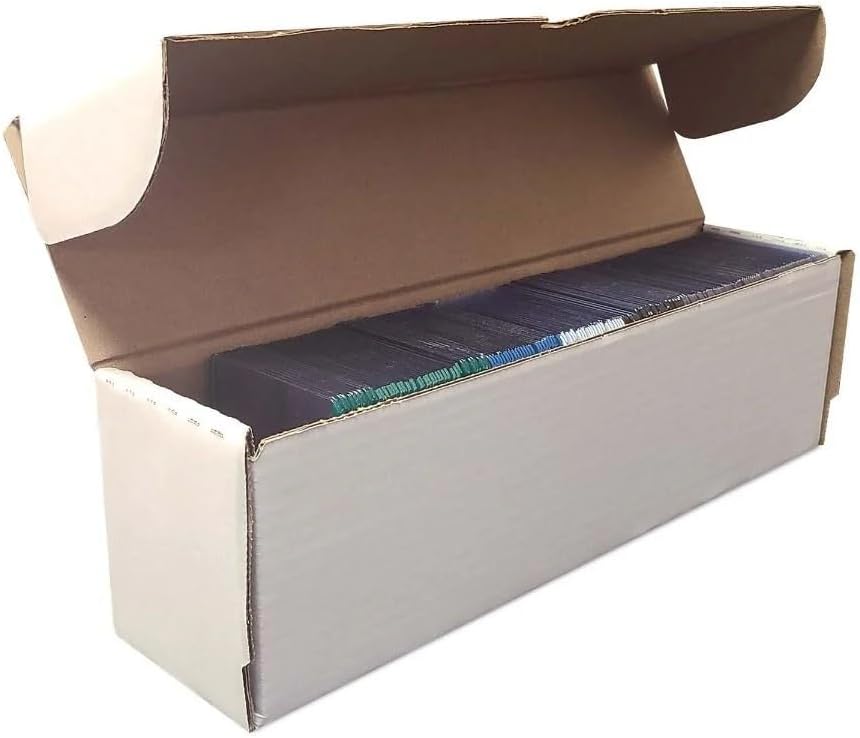 BCW 14-Inch Toploader Storage Box - 25 Pack | Holds 210 Toploaders | Durable Cardboard Organizer for Sports & Trading Cards