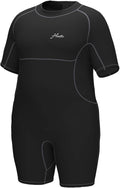 Hevto Plus Size Wetsuit Men Women 3/2mm Neoprene Full Shorty Wet Suit Back Zip Swimming Keep Warm in Cold Water