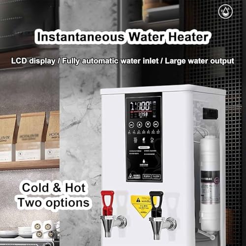 Commercial Automatic Hot Water Dispenser, Auto Fill Boiler with Temperature Display & Timer, Stepping Type Machine for Coffee, Hot Cocoa & Beverages