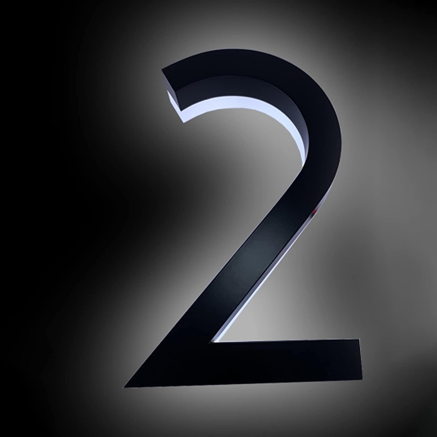 Modern Backlit LED House Number 16', Stainless Steel Light Up Address Numbers For Outside, Lighted House Numbers, Illuminated Address Signs For House,A