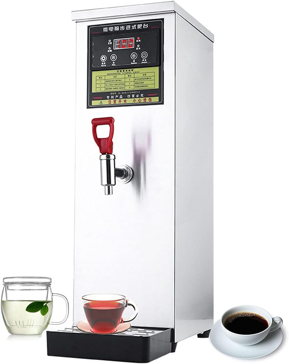 Water Warmer,Commercial Hot Drink Dispenser,Coffee Urns,2500W high Power,Water Output: 50L/H,Double Stainless Steel,Suitable for School, Milk Tea Shop, Restaurant, Party