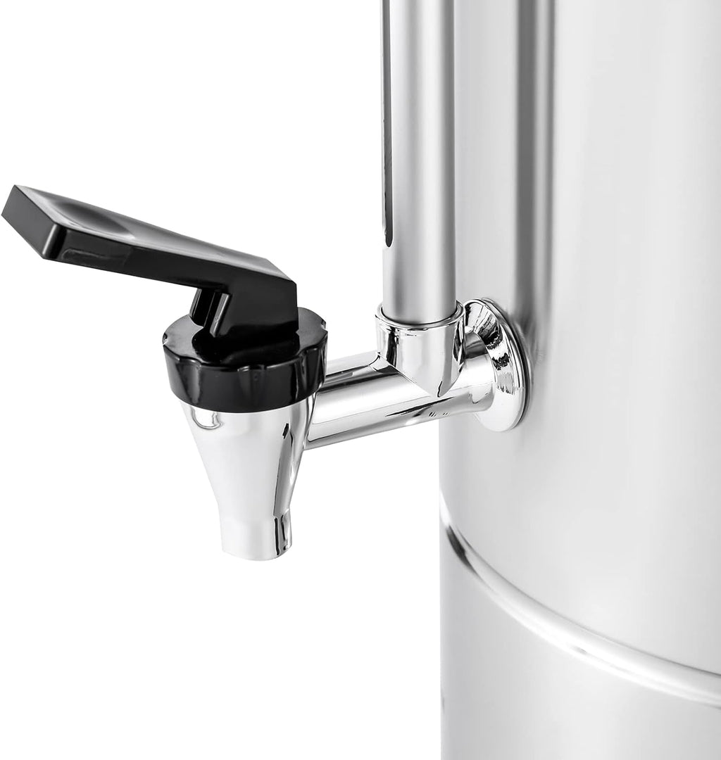 Commercial Coffee Urn Hot Water Urn with Thermostat Control, 1.4KW 25L/6.6Gal Temperature Adjustable(86-230°F) Commercial Coffee Pot Electric Percolator Coffee Pot for Home, Restaurant, Office