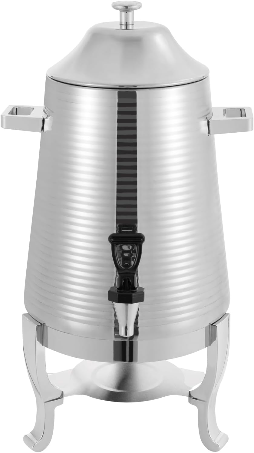3.43Gal/13L Hot Water Urn, Stainless Steel Commercial Coffee Urn, Electric Hot Water Dispenser for Tea Milk, Industrial Coffee Maker with Stand and Spigot for Parties Catering (Silver)