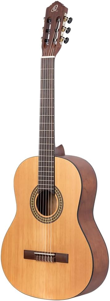 Ortega Left-Handed Student Series Full Size 6-String Nylon Classical Guitar, Matte Cedar Top (RSTC5M-L)