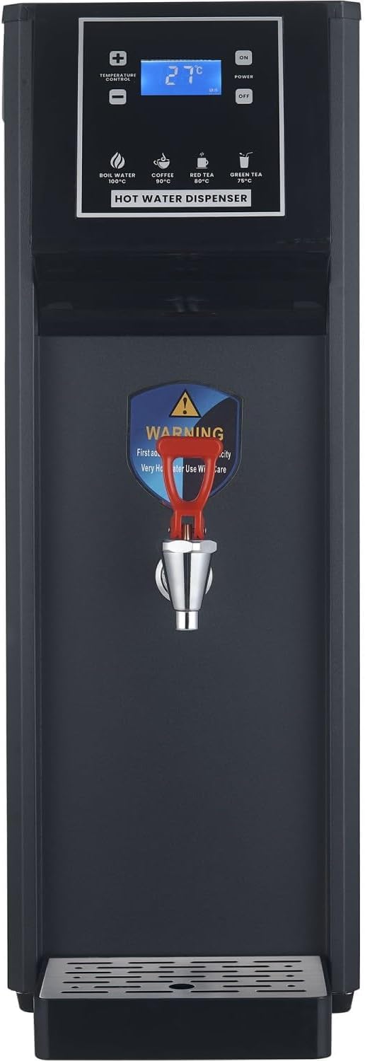 Commercial 10 L/20 L/30 Hot Water Boiler, 2.5kW Autofill Stainless Steel Tea, Coffee Making Water Heaters, Non Drip Tap, Digital Control Panel (A 10L)