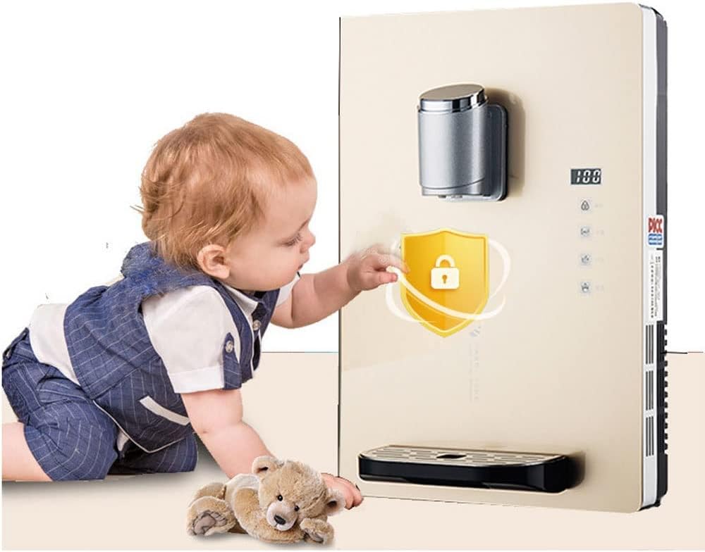 Water Dispenser Generic Wall Mounted Mains Fed Water Dispenser with Electronic Child Lock - Ice/Warm Dual, Hot Boiler Kettle for Office & Commercial Use 30L Capacity Stainless Steel