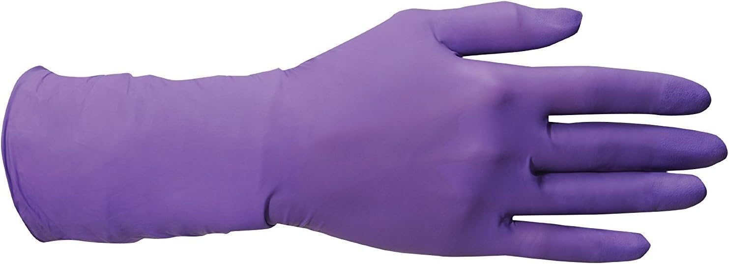 Halyard Health 50603 Purple Nitrile Exam Glove, Powder Free Exam Gloves, Disposable, Large, Purple (Case of 500) by Halyard Health