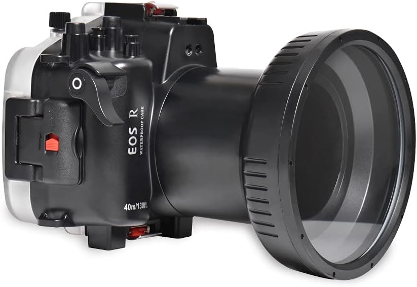 Seafrogs 40m/130ft Underwater Housing Waterproof Case for Canon EOS R, Compatible with 24-105mm Lens, for Underwater Photography or Videography