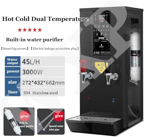 Electric Water Warmer - Commercial Hot Water Dispenser with Automatic Temperature Control (0℃ - 100℃) for Tea, Coffee, and Beverages in Restaurants & Cafes