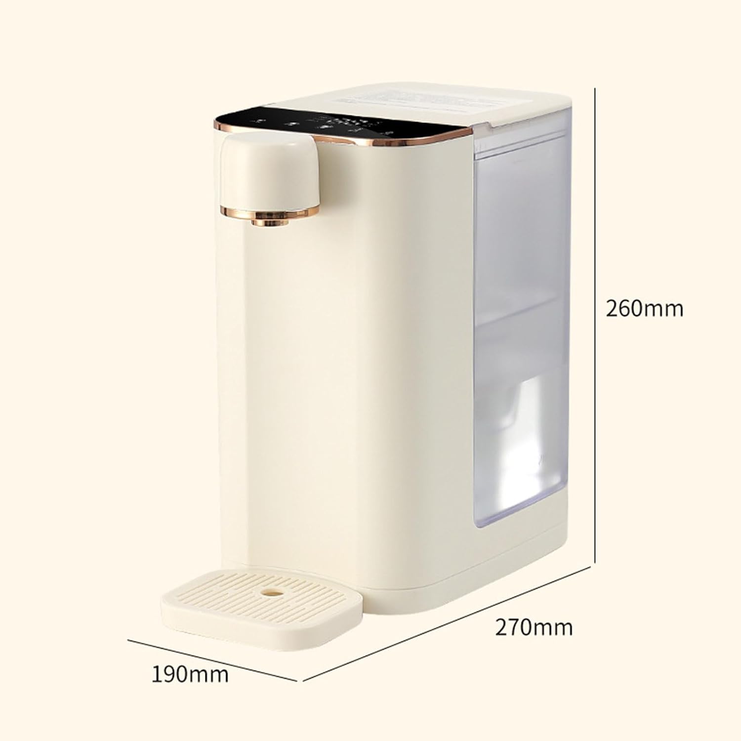 2000W Electric Instant Hot Water Dispense, 3S Quick Heat And 5-level Temperature Control, LED Smart Touch Screen, for Cafe Office or Travel
