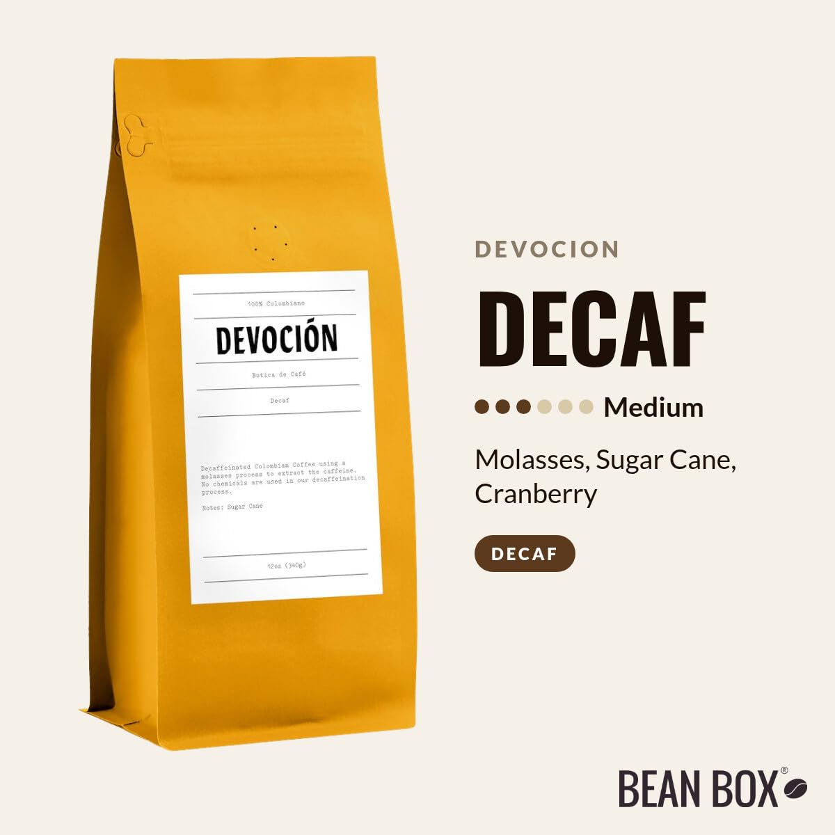 Decaf - Roasted by Devocion - Whole Bean Coffee - 5 Pound Bag
