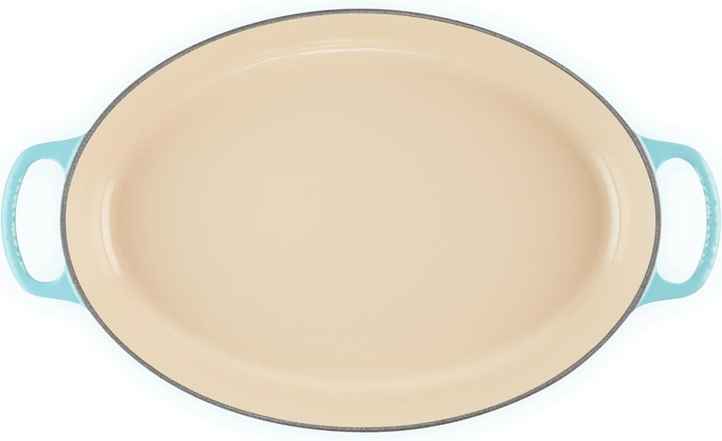 Le Creuset Enamel Cast Iron Signature Oval Baker, 3 quart, Caribbean