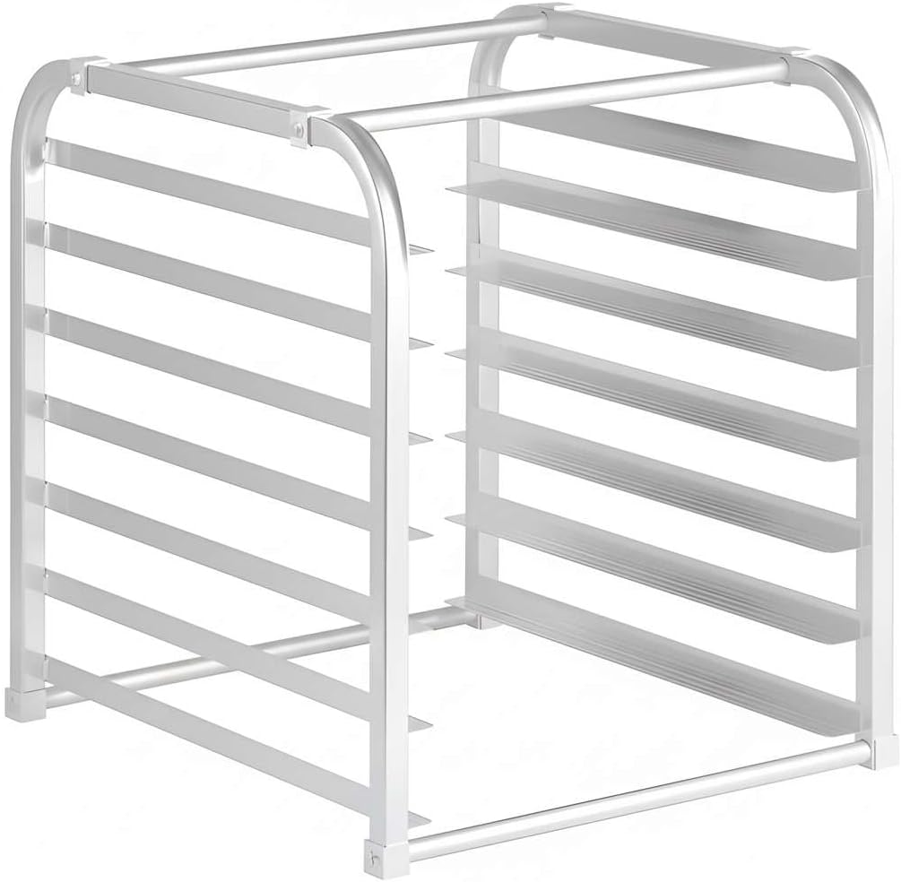 NSF 7 Pan Full Size Aluminum Sheet Pan Rack – Commercial Bun Pan Cooling Rack for Kitchens
