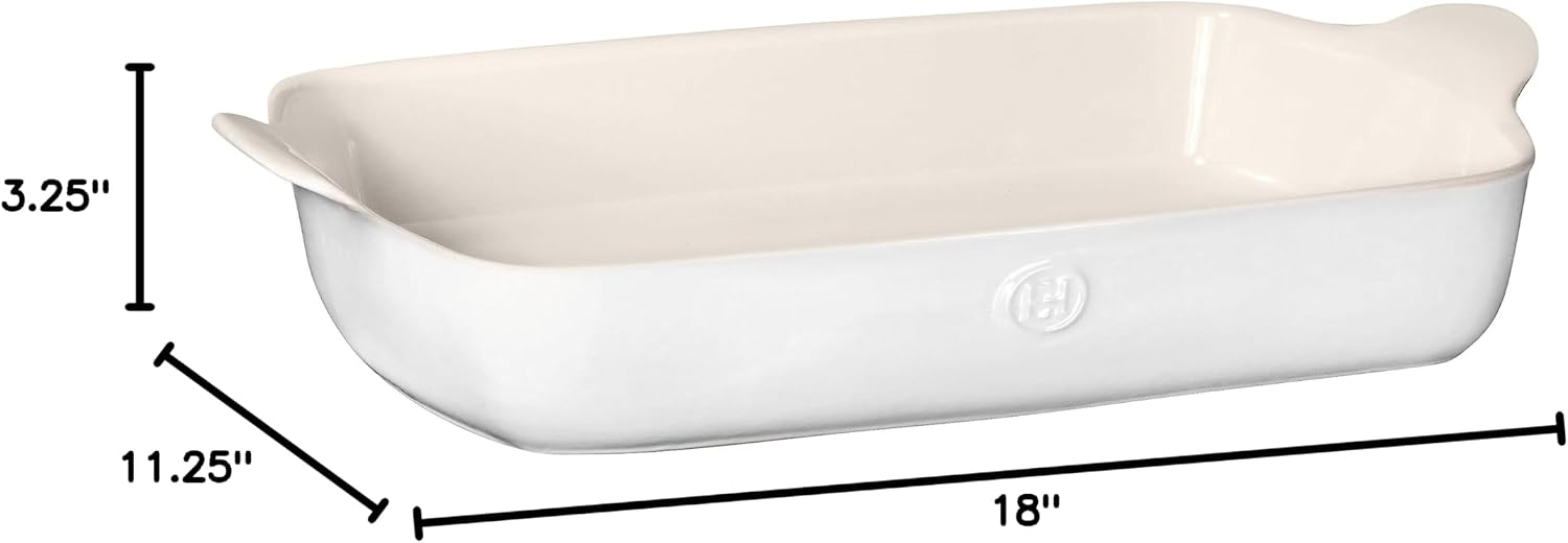 Emile Henry 17.75' x 11' / 5qt Extra Large Rectangular Baker - Modern Classics Collection | Sugar