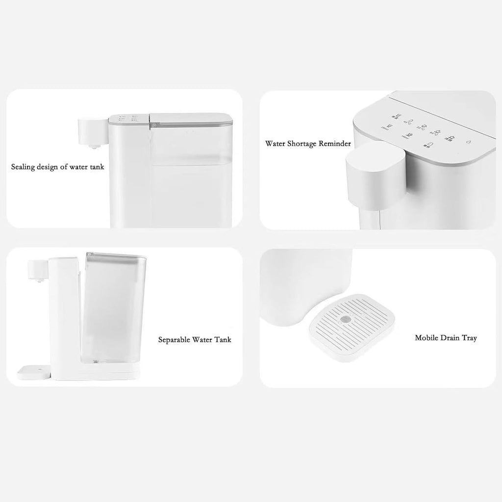 Water Dispenser Instant Desktop Water Dispenser 3-Second Fast Heating Desktop Water Heater Mini Smart Water Dispenser Water Cooler(White)