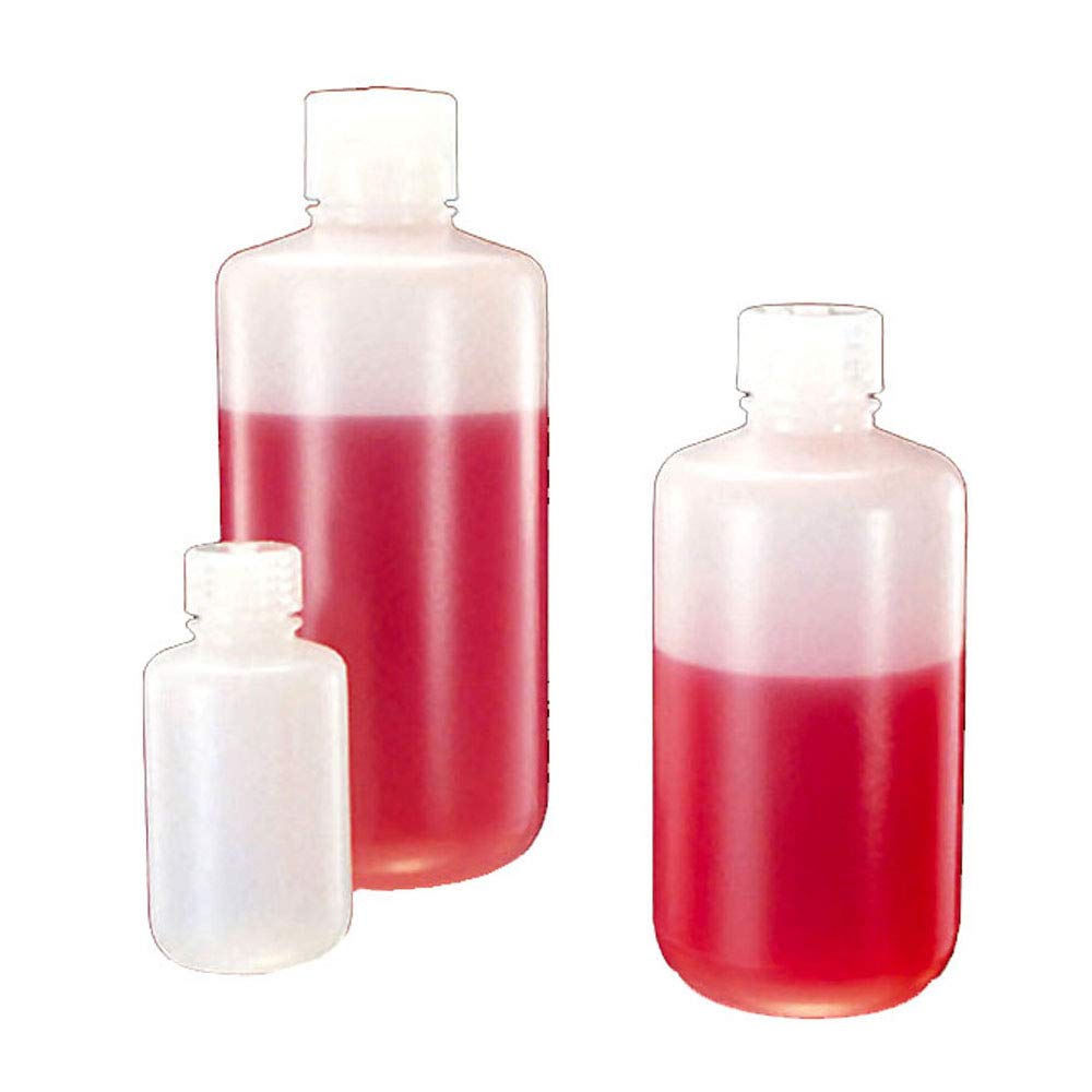 Nalgene 2189-0032 Wide-Mouth Lab Sample Bottle, HDPE, Economy, 1000mL (Case of 24)