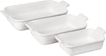 Le Creuset Stoneware Heritage Set 3 Rectangular Dishes, White