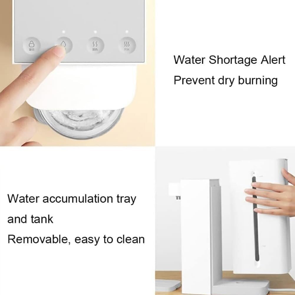 Electric Instant Hot Water Dispenser, Tabletop Water Fountain, Portable Smart Water Dispenser, 3S Quick Heat and 3-Level Temperature Control, LED Smart Touch Screen