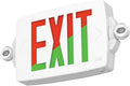 Lithonia Lighting Quantum LED Exit Sign Emergency Light Combo, Exit Sign and Emergency Lights, 2-Head Fixture, Red/Green Selectable Letters, High Output Battery, White (LHQM S W RG MVOLT HO M6)