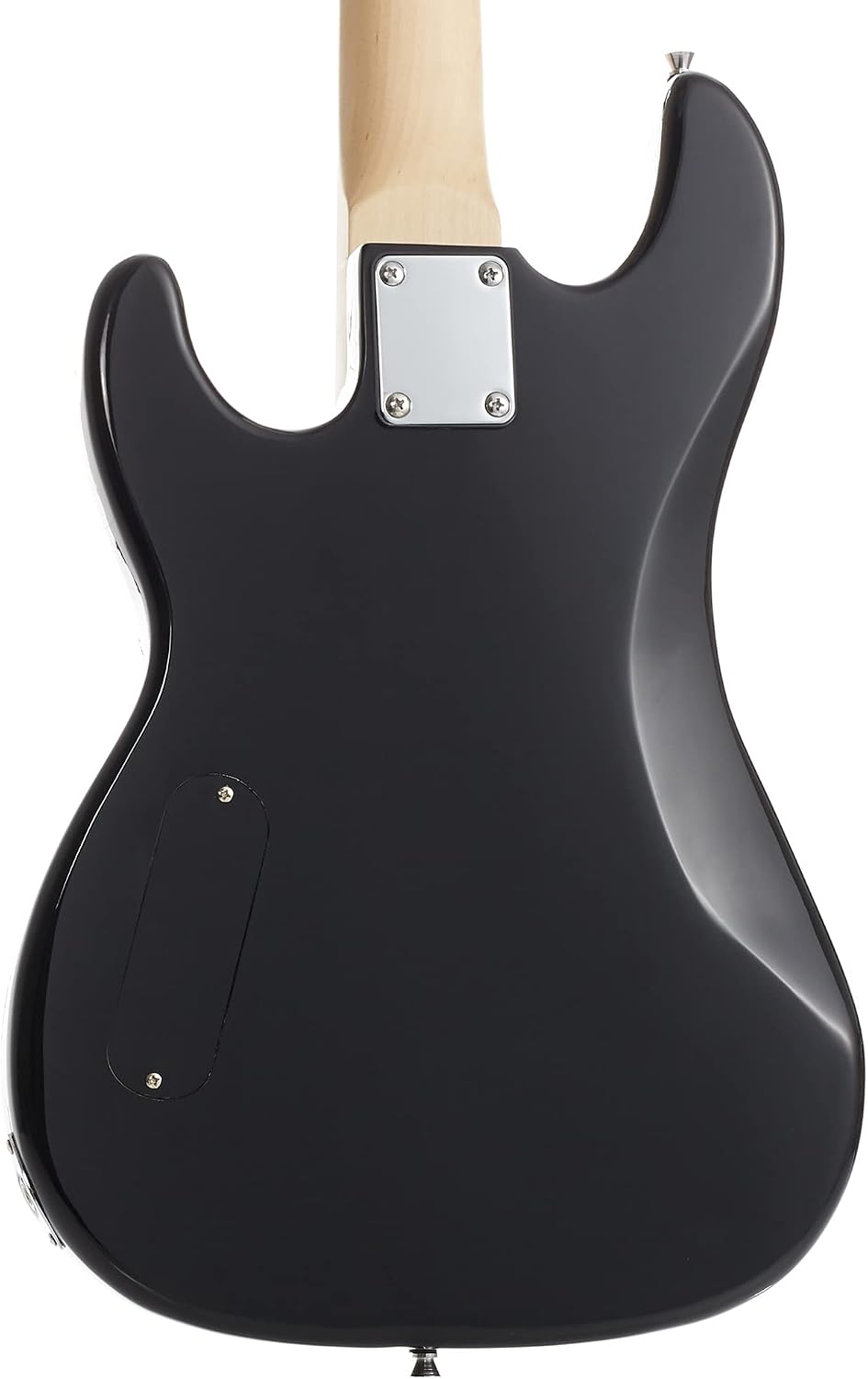Davison Guitars Full Size Electric Bass Guitar with 15-Watt Amp, Black - 4 String Right Handed Beginner Kit with Gig Bag and Accessories