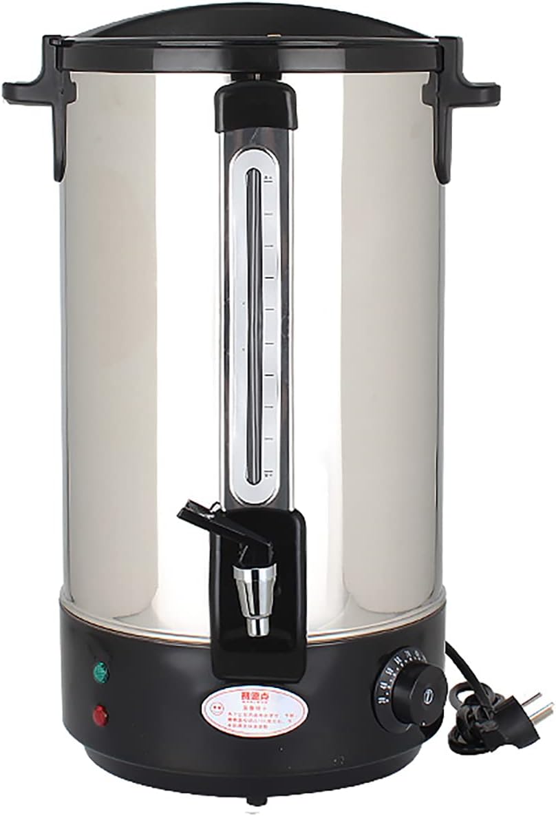 Electric Catering Urn Tea Boiler, Commercial Hot Water Boiler Dispenser, 30-110°C Temperature Control Knob, for Brewing/Buffet/Commercial,Black,20L