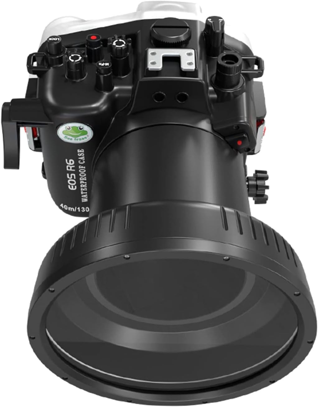 Seafrogs Underwater Housing for Canon EOS R6 Waterproof Case with 100mm Flat Port Compatible with 16-35mm, 24-105mm,100mm and 15-35mm Lens