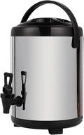 Drink Dispenser Commercial Coffee Urn, Beverage Dispenser with Tap for Mulled Wine Tea Milk Stainless Steel Hot Water Dispenser for Home Party Buffet Keep Warm for 6-8 Hours for Parties