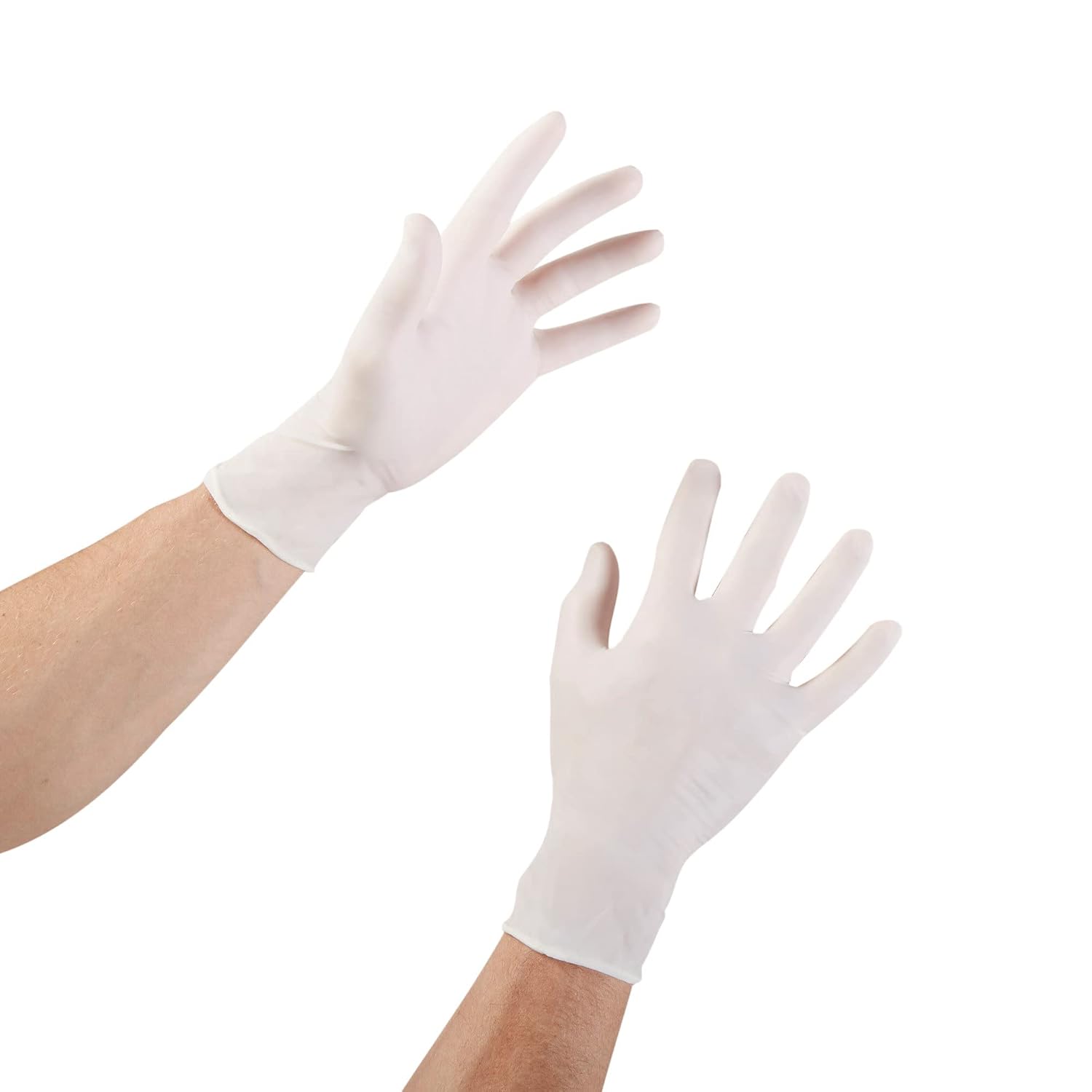 McKesson Confiderm PC Latex Exam Gloves - Powder-Free, Ambidextrous, Textured, Non-Sterile - Ivory, Size Medium, 100 Count, 10 Boxes, 1000 Total