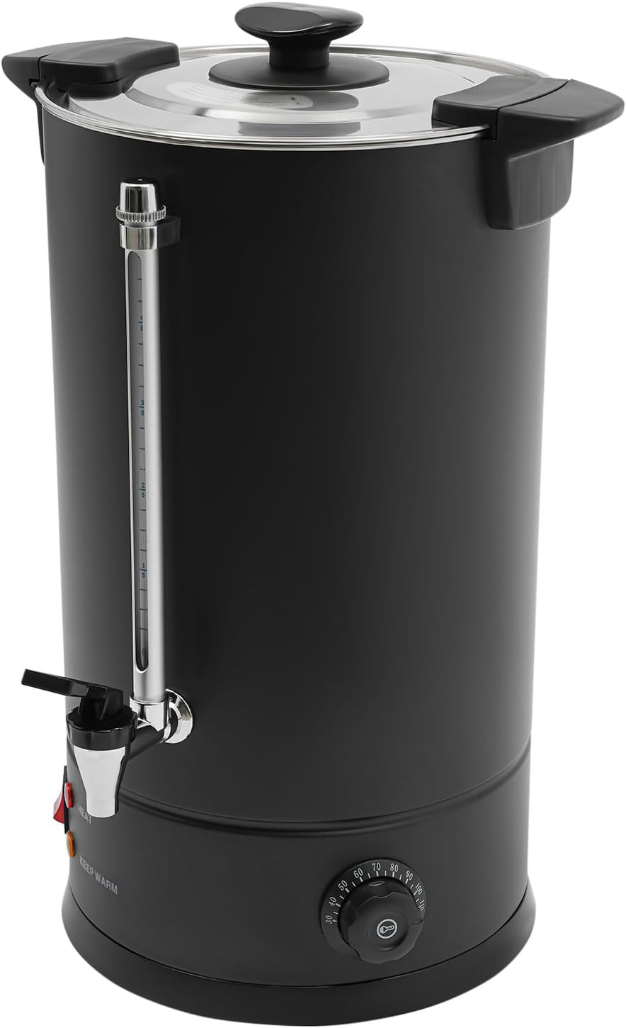 DYNAMI 15L/4Gal Commercial Coffee Pot,304 Stainless Steel Hot Beverage Dispenser with Automatic Temperature Control,1400W Electric Hot Water Urn,for Wedding, Party, Catering Events