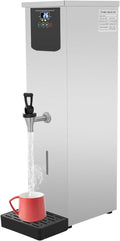 Step-Heating Commercial Hot Water Dispenser, 30L /7.93Gal Hot Water Boiler Dispenser Electric Water Pot Boiler Commercial Boiling Water Machine for Tea Coffee Shop Dessert Shop Hotel (Sliver)
