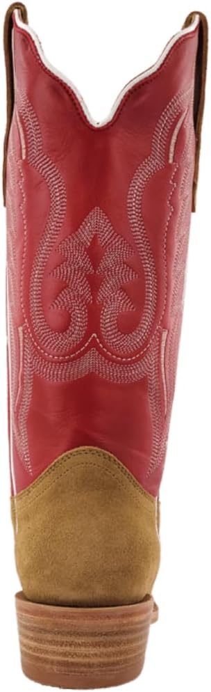 R. Watson Boots Womens Roughout Narrow Square Toe Cowboy Heel Leather Boot