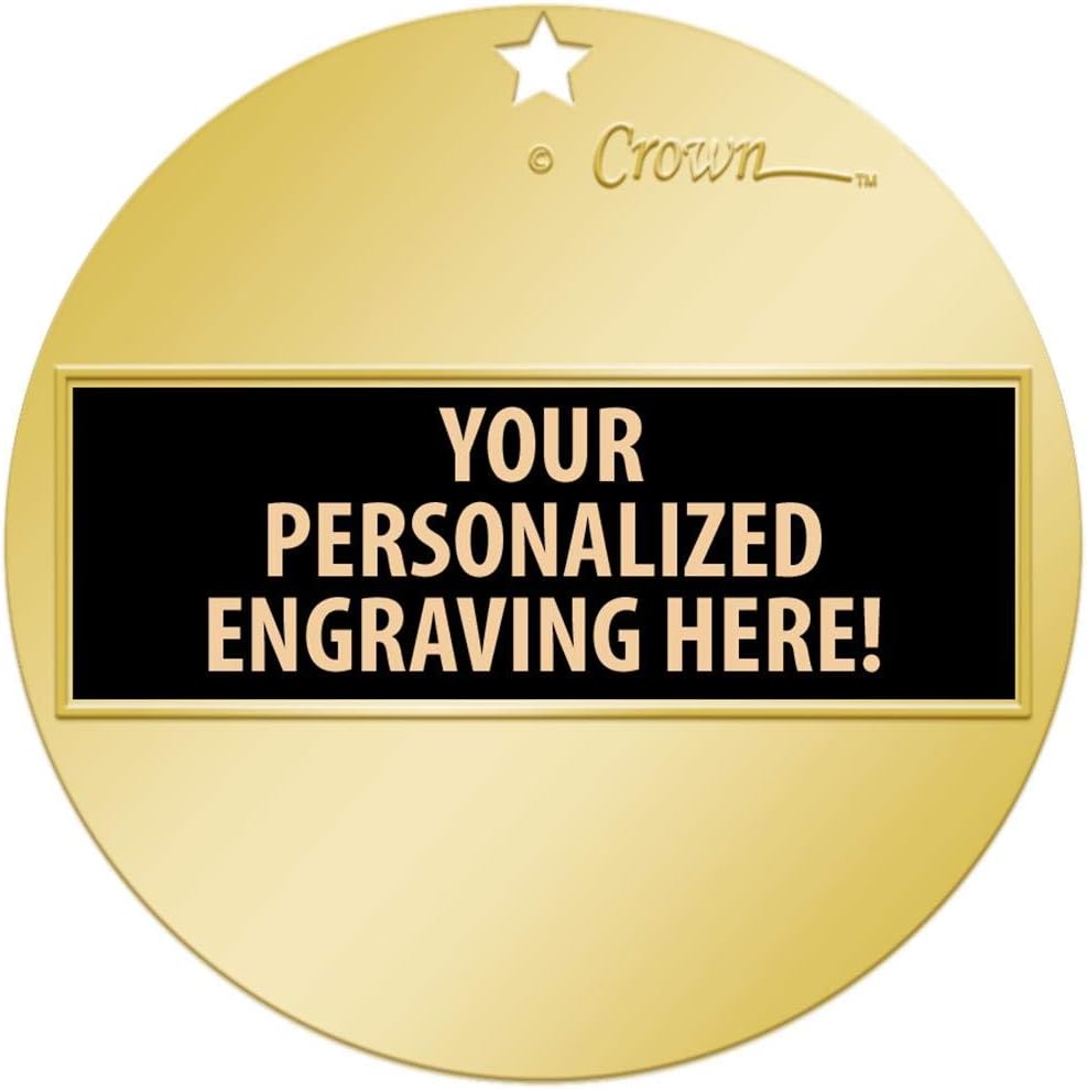 Crown Awards Soccer Medal, 2' Shiny Gold Soccer Medals for Kids with Free Custom Engraving Prime