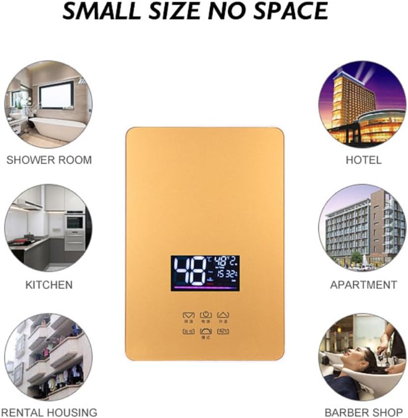 Electric Instant Hot Water Heater Shower Electric Tankless Shower Hot Water Faucet Kitchen Bathroom Instantaneous Water Heater Tap