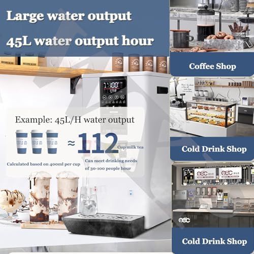 Commercial Electric Water Warmer - Automatic Hot Water Dispenser with Temperature Control 0℃-100℃ for Tea, Coffee, and Beverages in Restaurants and Cafes