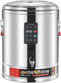 Stainless Steel Boiling Bucket, Hot Water Dispenser Electric Instant Coffee for Buffets Parties with Tap Adjustable Temperature Boiling Bucket,A,40L