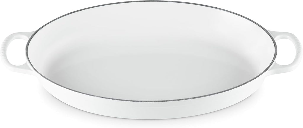 Le Creuset Enameled Cast Iron Signature Oval Baker, 3 qt., White