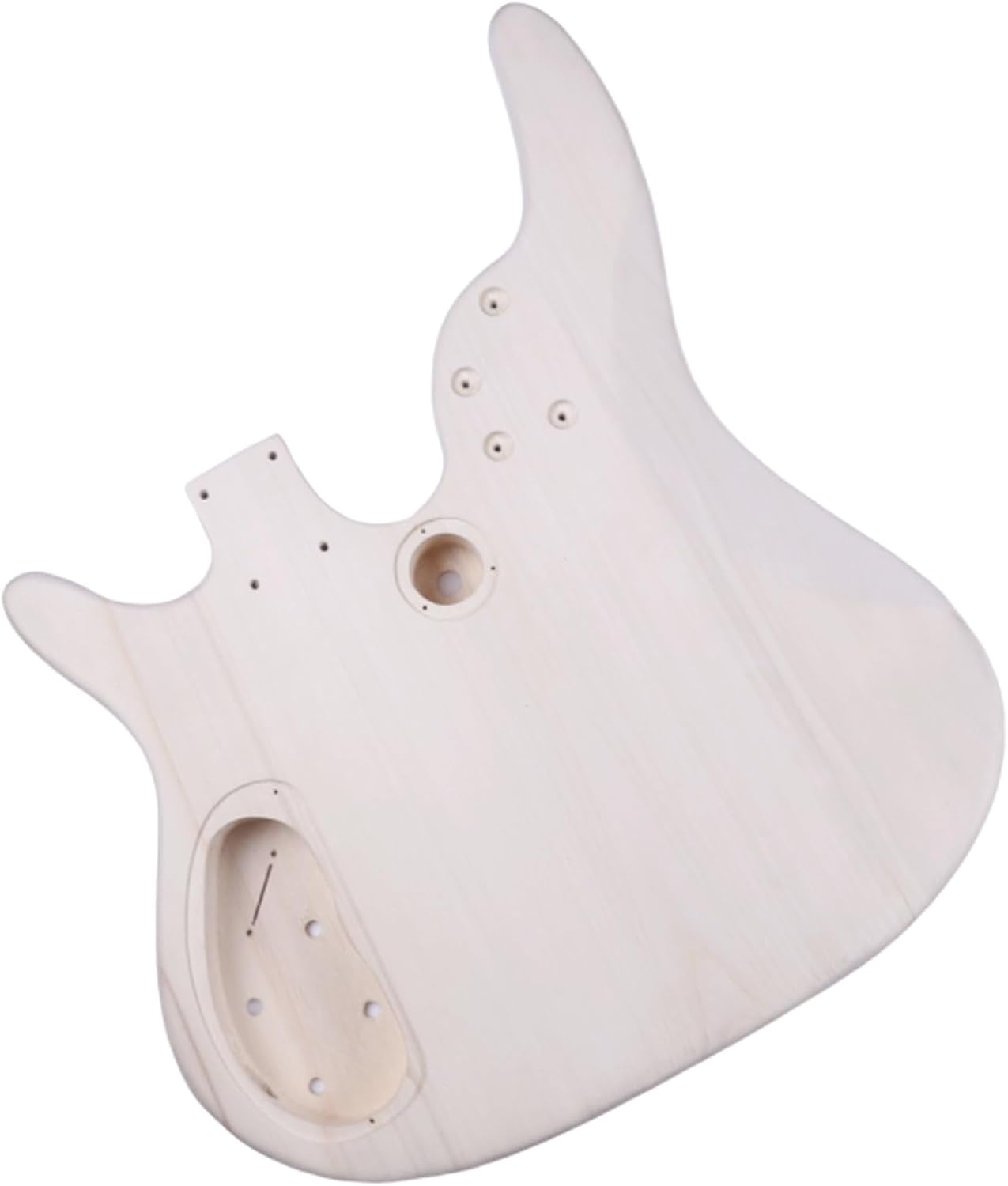 Double Neck DIY Electric Guitar and Bass Kit 6 String and 4 String Guitar Kit with Basswood Body Hard Maple Neck Engineered Fretboard Chrome Hardware Build Your Own Bass and Guitar.