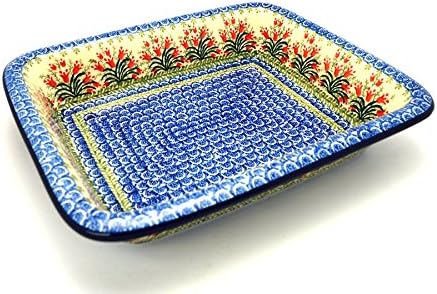 Polish Pottery Baker - Lasagna - Crimson Bells