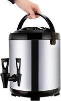 16L Hot Water Dispenser - Stainless Steel Catering Urn with Faucet, Insulated Beverage Bucket for Events and Parties, Perfect for Milk Tea and More