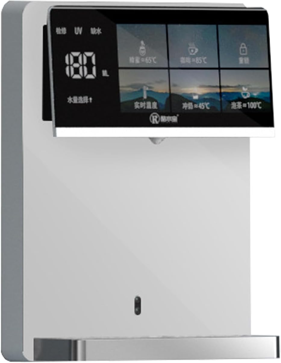 Wall-Mounted Hot Water Dispenser, Instant Water Boiler Lectric Kettles, Touch Screen, with Child Lock, 5 Levels Temperature Control+ 4rd Level Water Volume Control, for Office,B