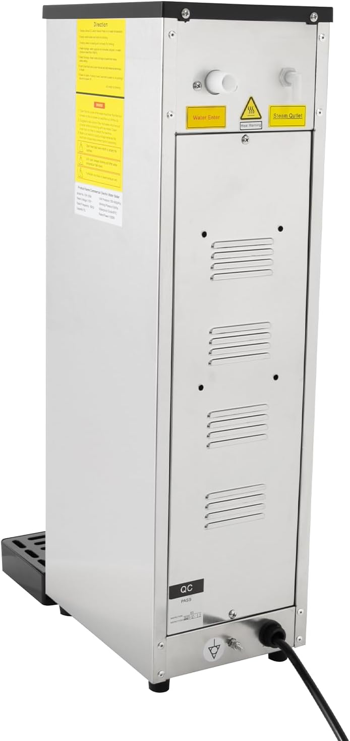 Commercial Water Dispenser,15L/3.96Gal Step-Heating Electric Water Boiler Hot Water Machine with Drip Tray,Large Instant Hot Water Dispenser for Homes Caterers Restaurants Offices (Silver)