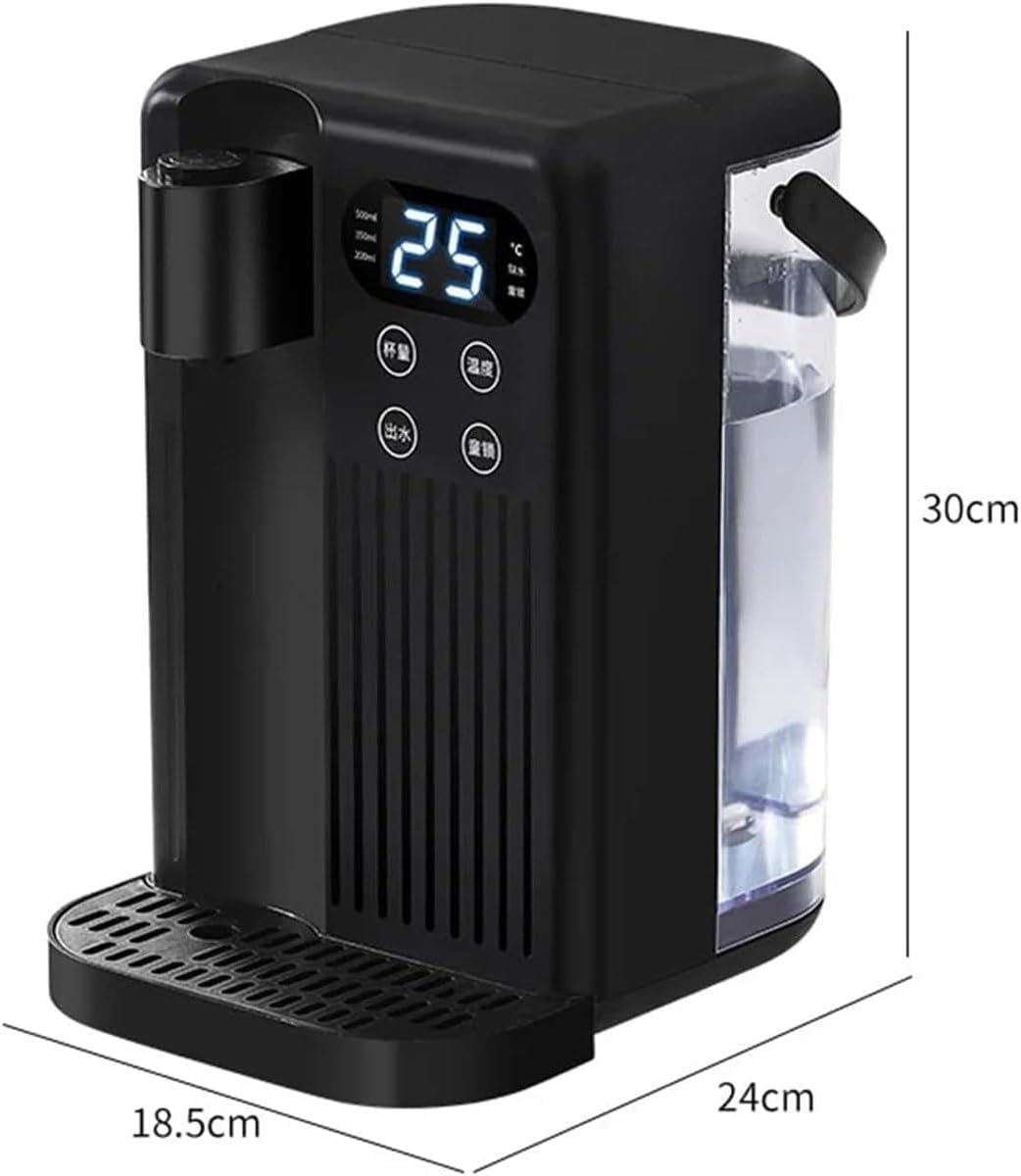 Electric Instant Hot Water Dispenser, 2000W Boiling Kettle with 3L Water Tank, 12 Gear Water Temperature and 8 Gear Water Volume Control, 3 Seconds Quick Heating Black,Black