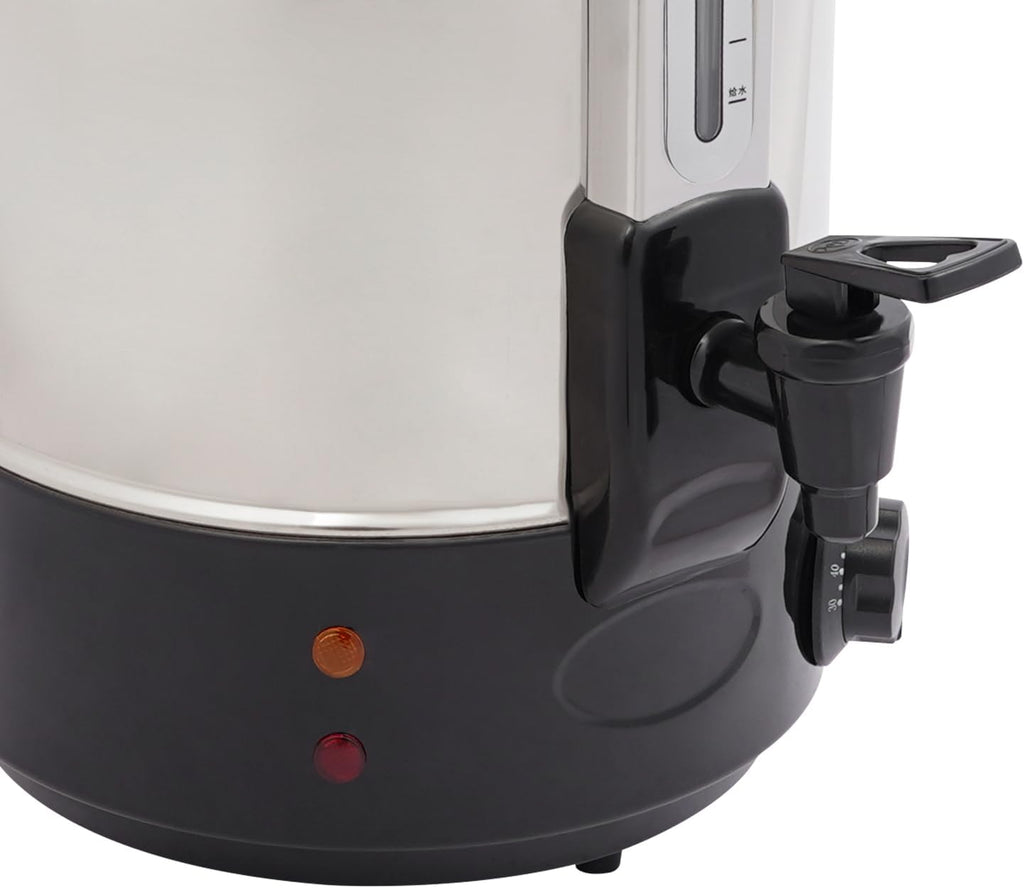 Commercial Grade Coffee Maker & Hot Water Urn - 87-Cup Large Capacity with Double-Wall Stainless Steel, Quick Brew & Keep-Warm for Tea & Coffee at Events & Catering - Black