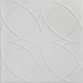 À LA MAISON CEILINGS R82 Circles and Stars Foam Glue-up Ceiling Tile (128 sq. ft./Case), Pack of 48, Dove White