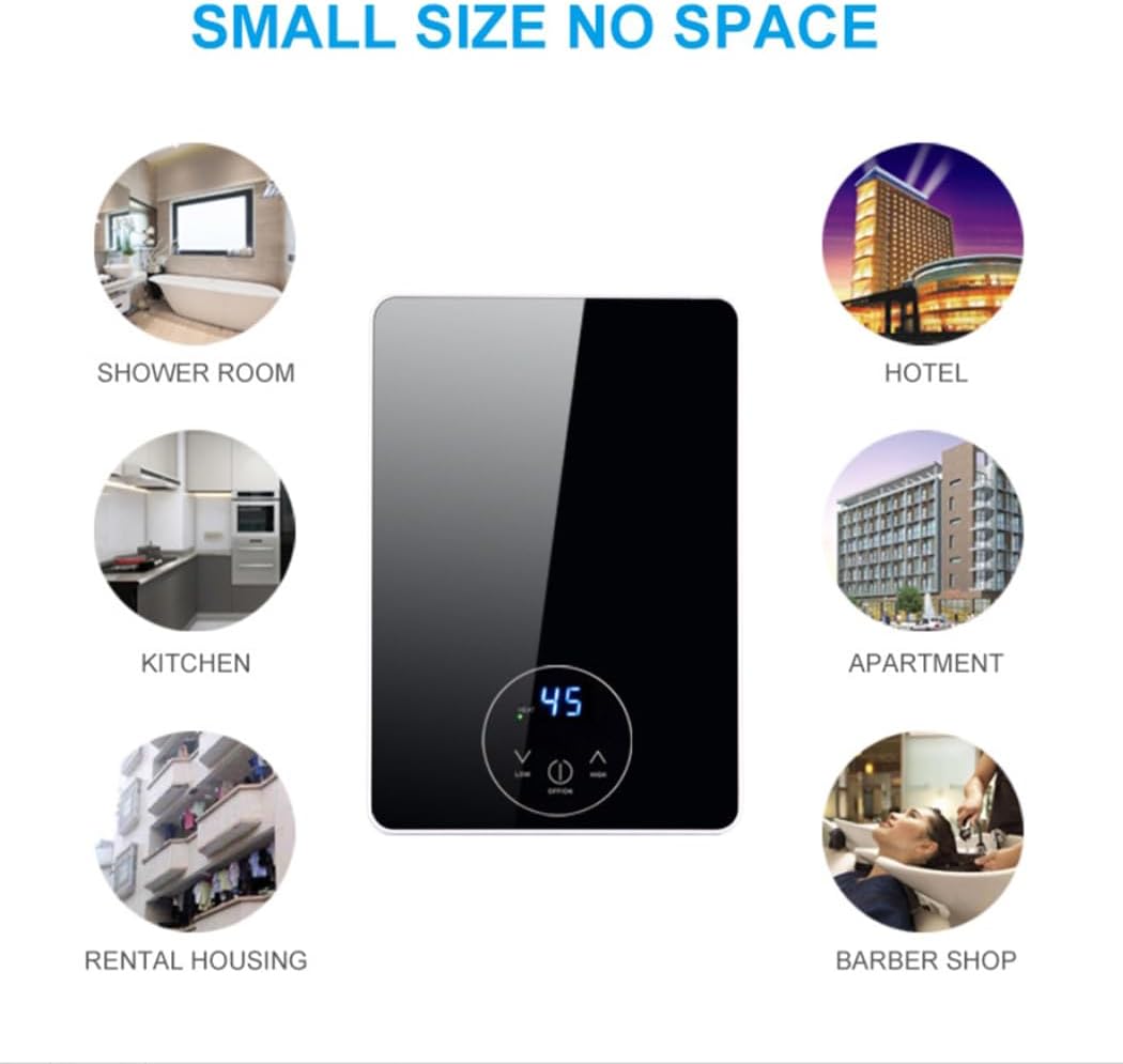 Electric Instant Hot Water Heater Shower Electric Tankless Shower Hot Water Faucet Kitchen Bathroom Instantaneous Water Heater Tap