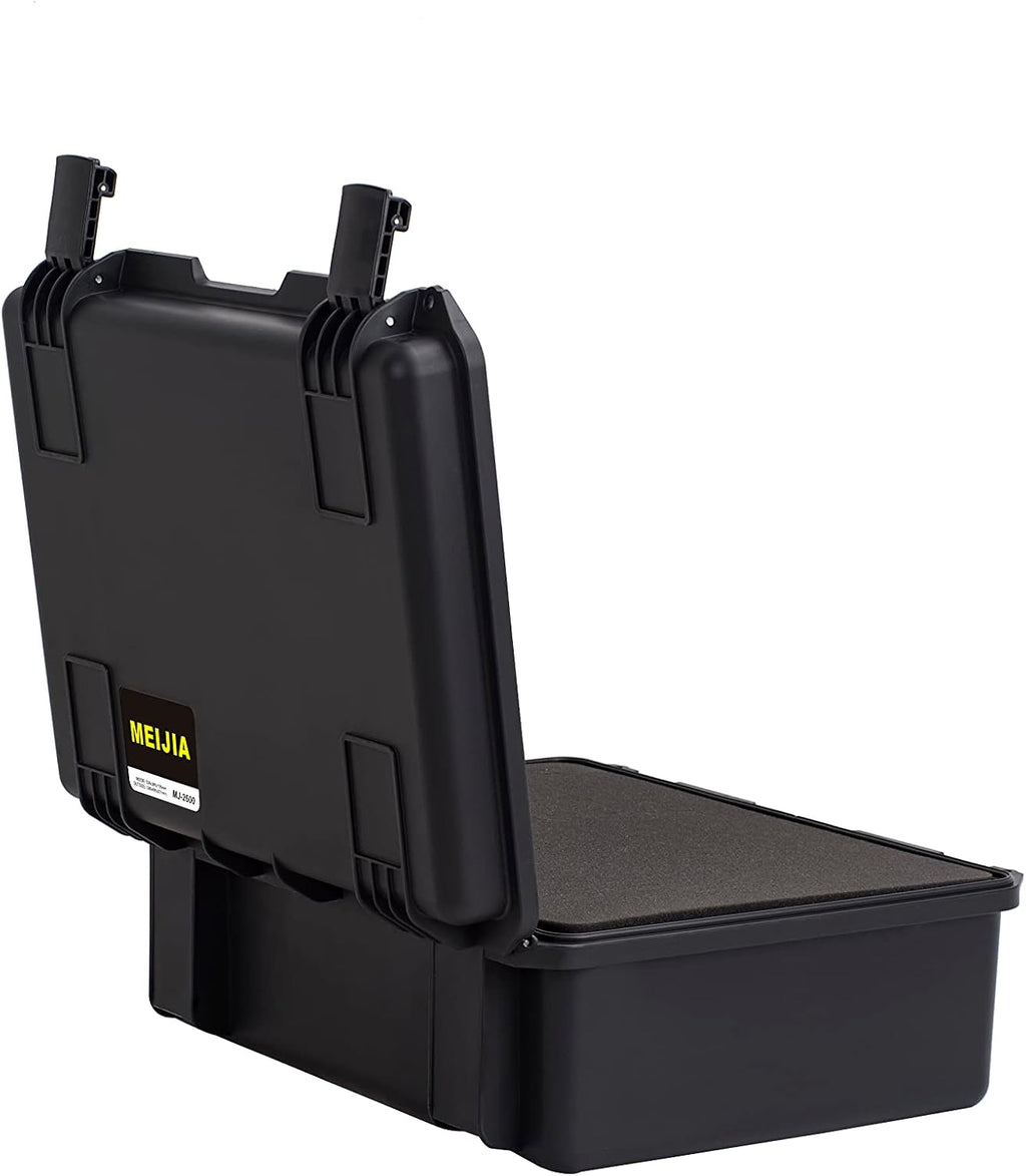 MEIJIA Portable Premium Waterproof Hard Compact Compact Case with customizable fit foam,Lightweight and Strong Design,21.2'x16.0'x8.3',Elegant Black
