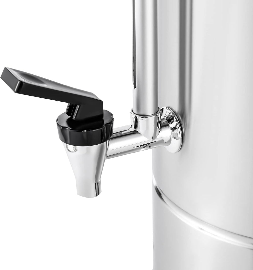 Stainless Steel Electric Coffee Urn, Commercial Coffee Maker and Hot Water Dispenser for Home, Cafes, Buffets, Offices, Hotels, Adjustable 30-110°C