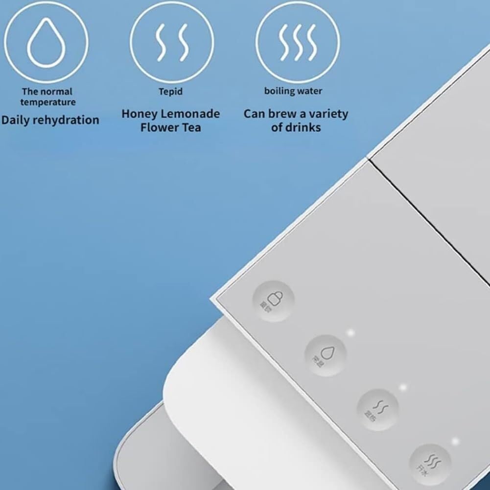 Electric Instant Hot Water Dispenser, Tabletop Water Fountain, Portable Smart Water Dispenser, 3S Quick Heat and 3-Level Temperature Control, LED Smart Touch Screen